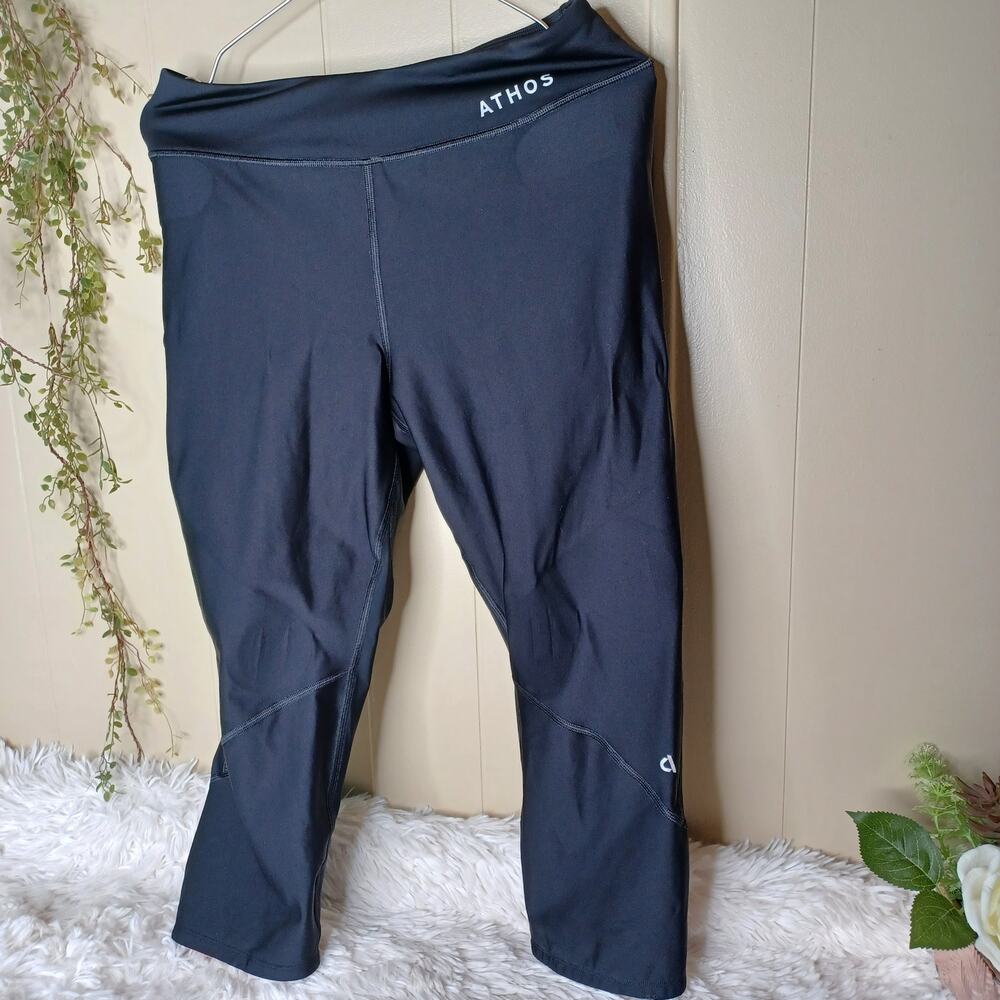 Women’s Athos Black Athletic Training Leggings Size Medium Compression